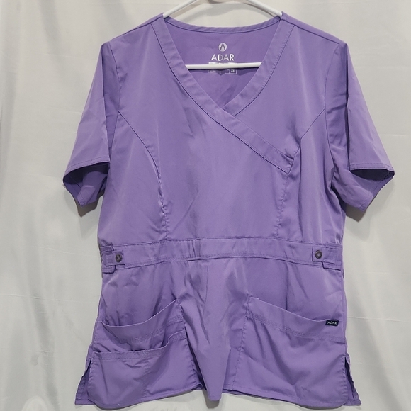 Ada Women's Purple V-Neck Blouse - Picture 1 of 7